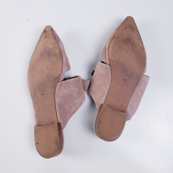 Jeffrey Campbell Charlin Womens Pointed Toe Mule Bow Flat Pink Suede‎ Size 9 - Picture 9 of 11